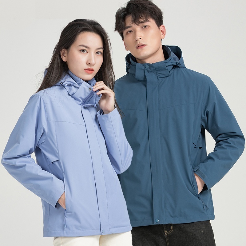 Outdoor Jacket For Men,Waterproof,Warm,Fleece,Two-piece Set,Solid Color,y,Protective,Travel Windbreaker,Printed