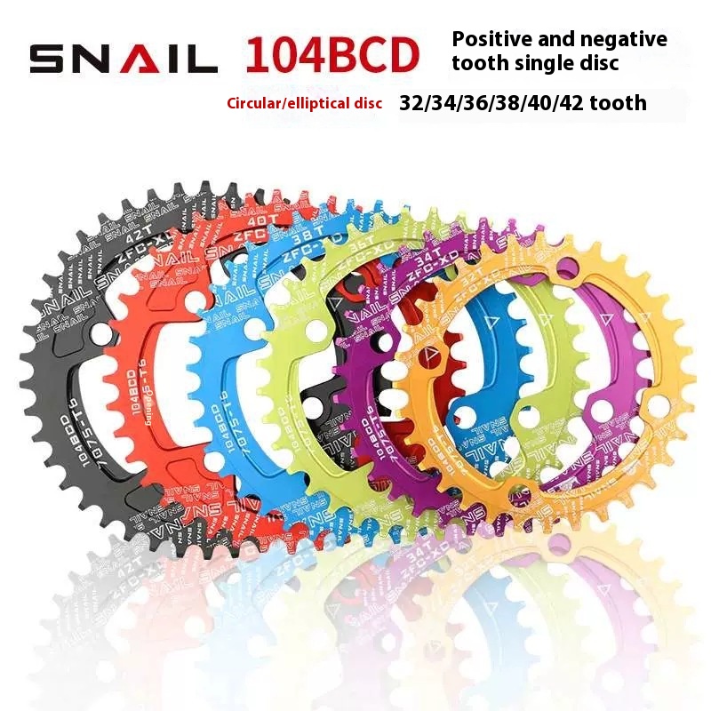 GOLDIXMountain Bike Sprocket Single Disc Positive And Negative Tooth Disc BCD10432 To42 TCompatible With SHIMANO