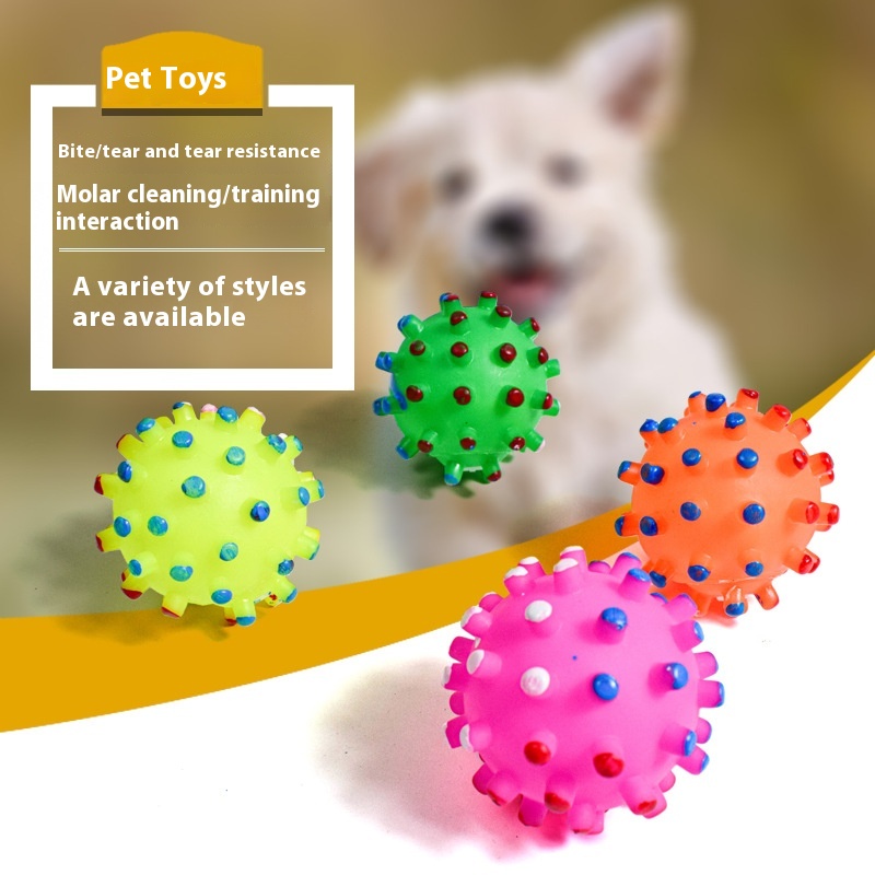 Pet Toys6cm Sound Thorn Ball Dog Teething To Relieve Boredom Spherical Toys