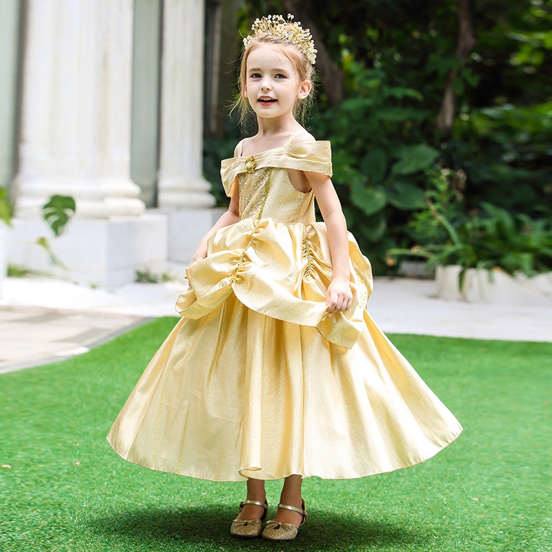 Children's Skirt Belle Princess Medium And Large Children's Dress Skirt Girls Dress Beauty And The Beast
