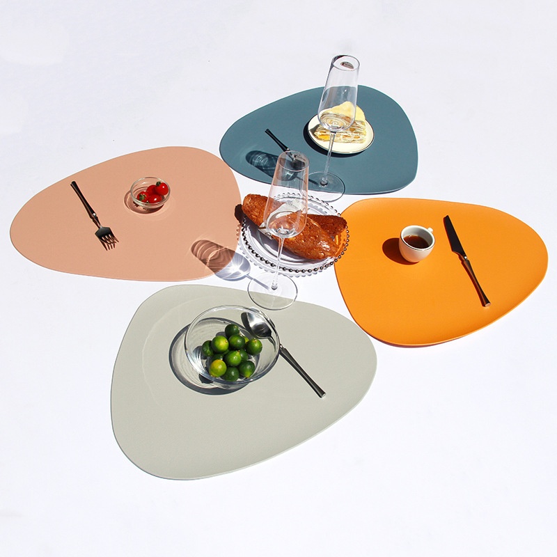 Nordic Imitation Leatherulation Placemat Waterproof And Oil-proof Table Mat Anti-scalding Mat Restaurant Coaster Triangle Bowl Mat