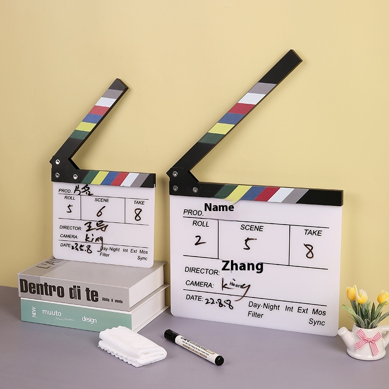 Creative Acrylic Director Board Shooting Props Movie Clapperboard Photography Decorations Photo Board TVSeries