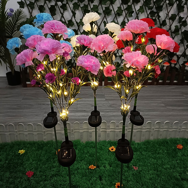 Solar Carnation Lantern Outdoor LEDSimulation Lantern Lawn Decoration Lamp