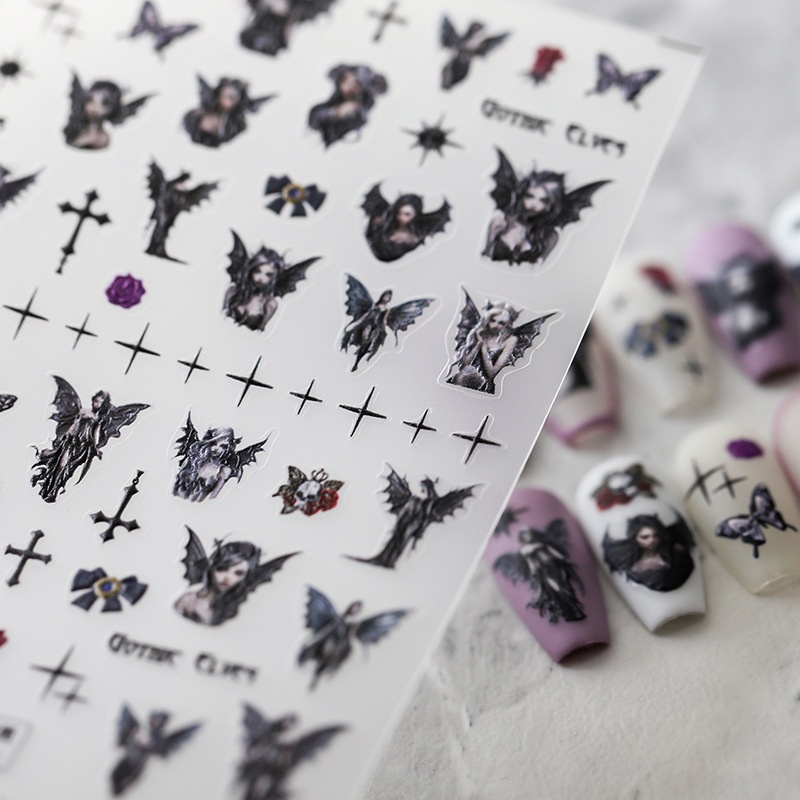 Technology3 D5 DNail Sticker Elf Relief Adhesive Nail Sticker TS-3384 Gothic Elf