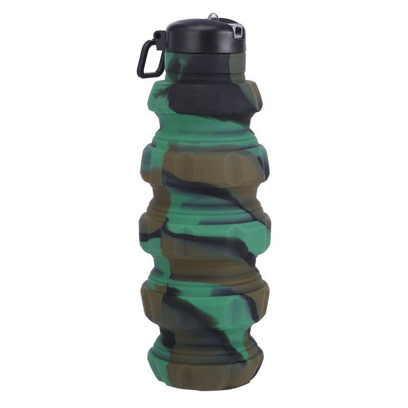 Outdoor Sports Silicone Water Cup Creative Leak-proof Travel Telescopic Folding Cup Mountaineering Fitness Compact Portable Silicone Bottle
