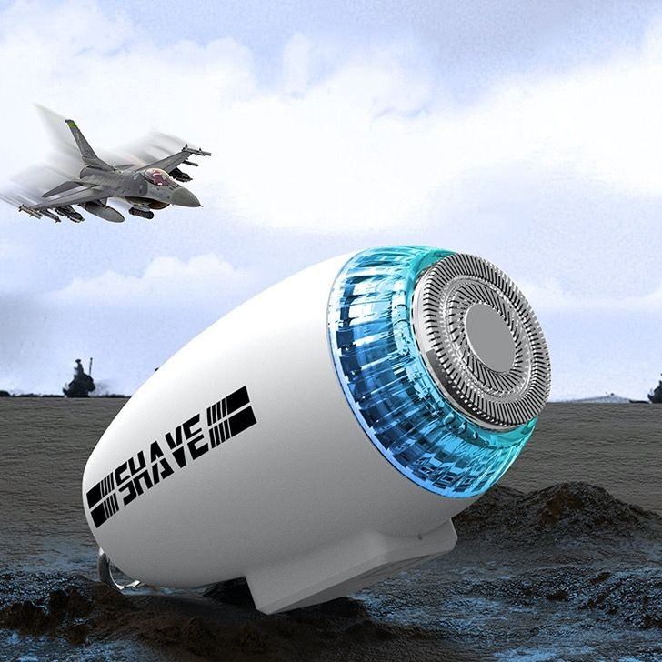 Mini Turbine Spaceship Small Cannon Electric Razor Creative Portable Beard Razor