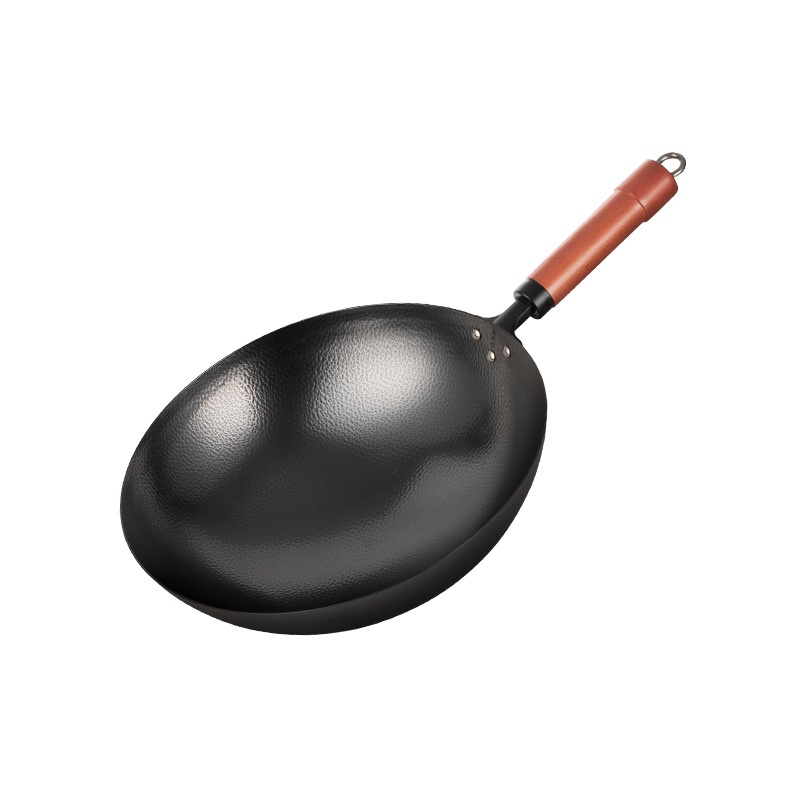 Yongwangda Flat-bottom Pan,Nano Hammered Pure Iron Frying Pan,Household Non-coated Non-stick Frying Pan,Suitable For Gas Stoves