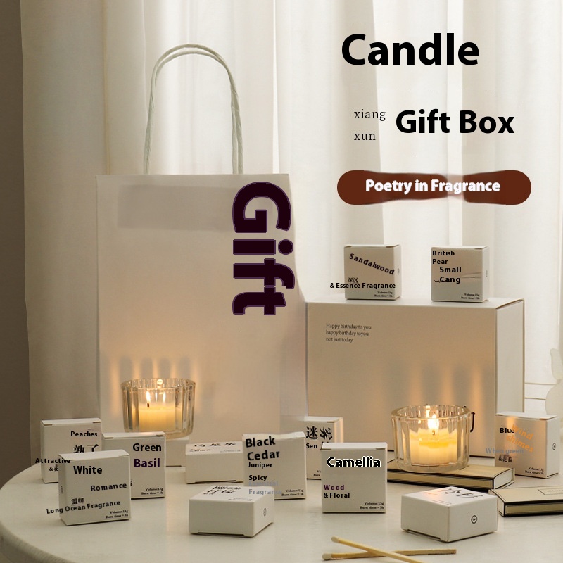 Fragrance Poetry Aromatherapy Candle Gift Box Birthday Gift For Girlfriend Girlfriend Practical Creative Birthday Gift