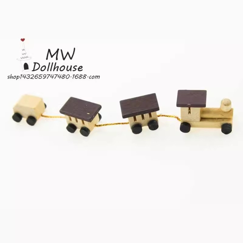 52 DOLLHOUSEMiniature Food Play Scene Model Dollhouse Accessories Mini Train L111