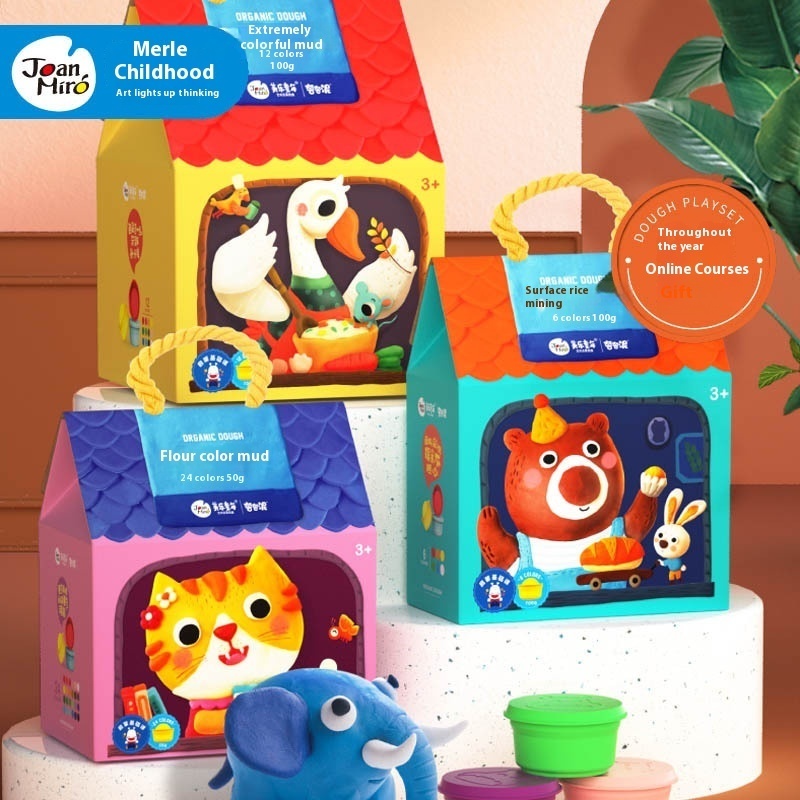 Merle Childhood Children's Color Clay Set Children's Plasticine Clay Food Tasteless Baby DIYClay Toys