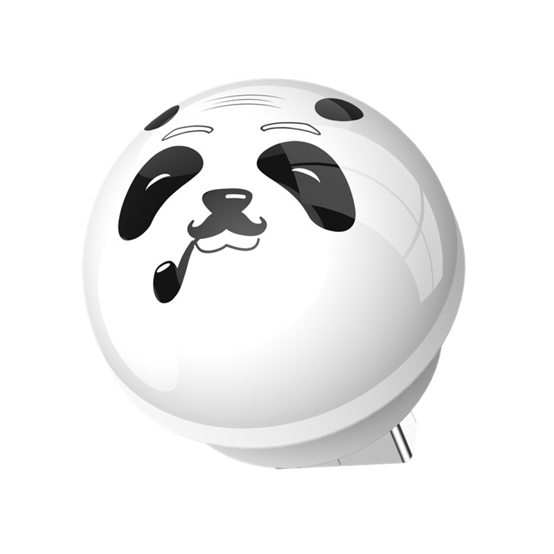 USBNight Light With Smiling Panda-Voice-Controlled Night Light,Eye Protection Color-Changing Smart Voice Lamp,Sound-Controlled Color Lamp With English Commands