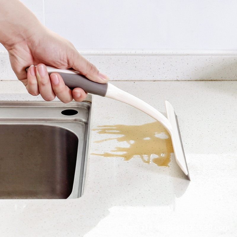 SMultifunctional Glass Scraper Household Kitchen Countertop Scraper Bathroom Mirror Silicone Window Cleaner