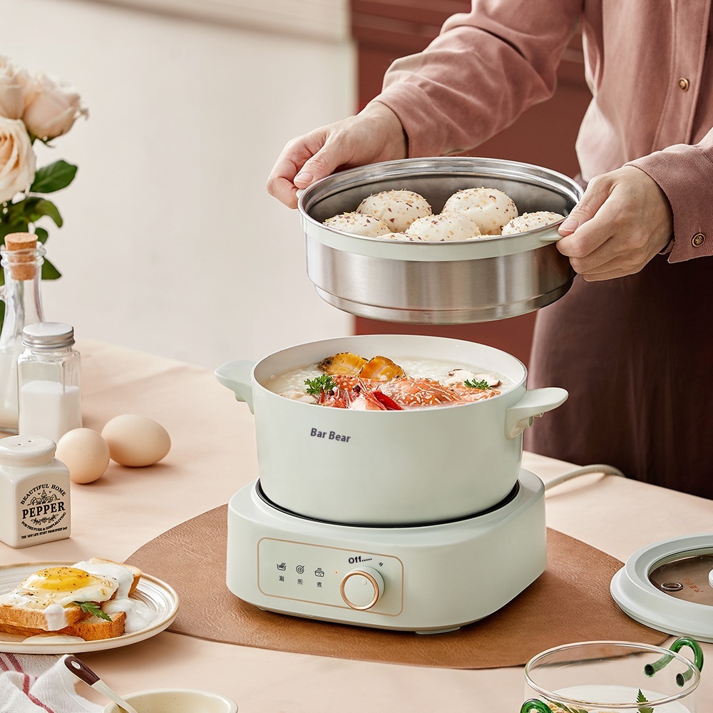 Bear/Little Bear DHG-D25 G2 Electric Cooking Pot Electric Hot Pot2.5 LSplit Electric Wok Electric Heating Pot Ceramic Oil Household