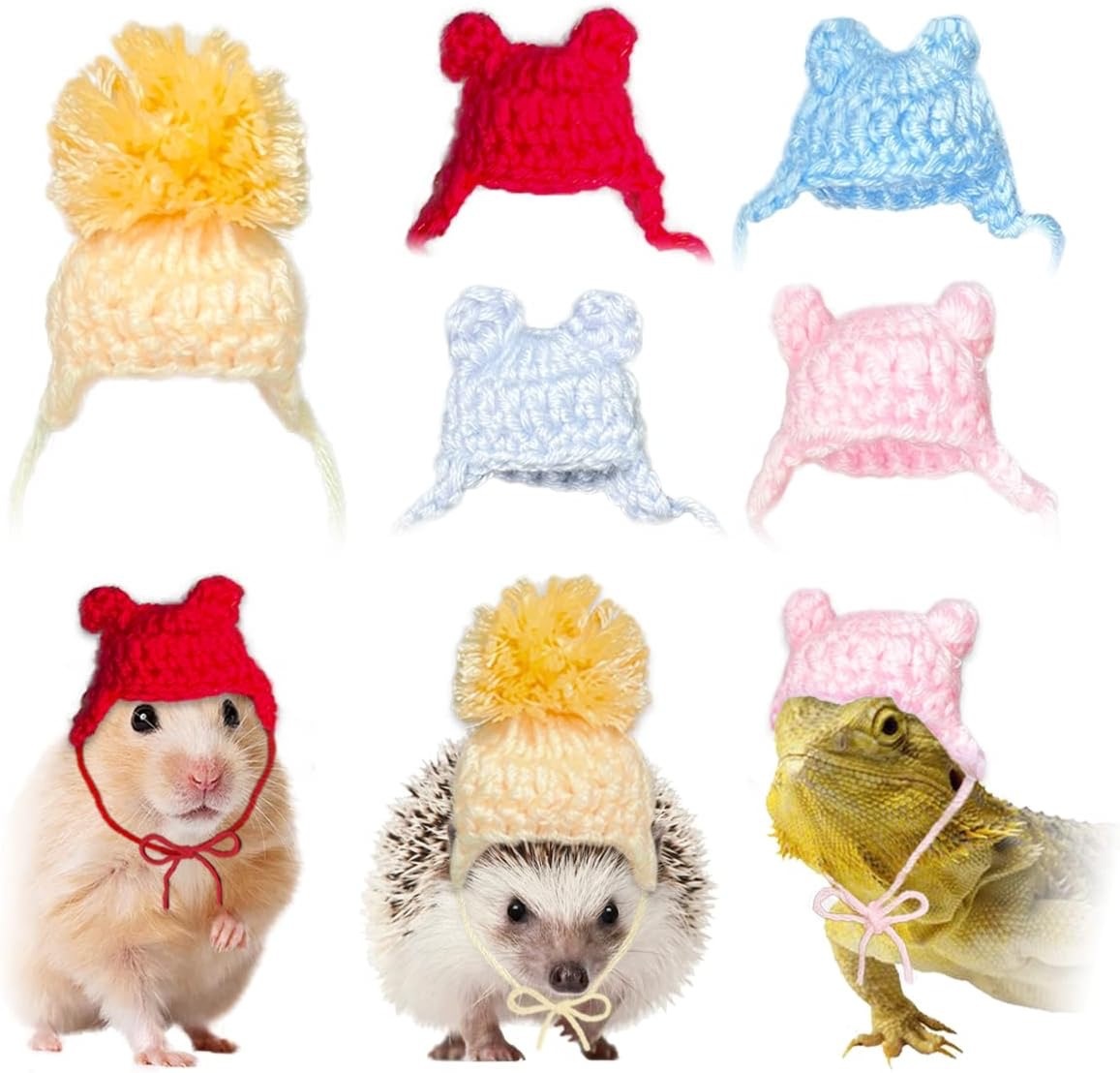 Hamster Pet Knitted Hat Finger Small Hat Knitted Pet Wool Hat Warm Cute Small Pet Supplies