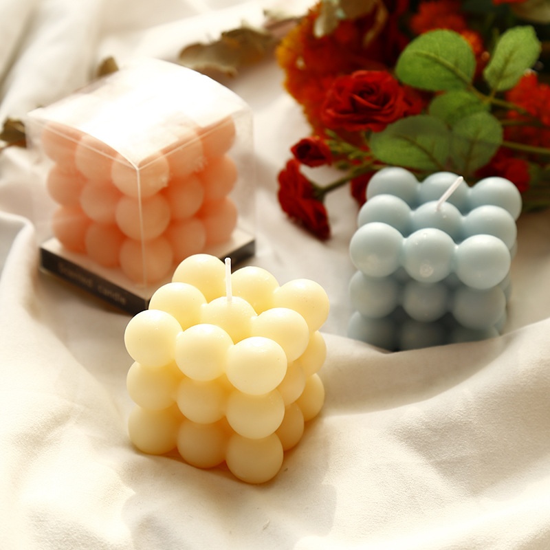 Korean Internet Celebrity Rubik's Cube Aromatherapy Candle Home Fragrance Geometric Ornament Creative Photography Props - 3