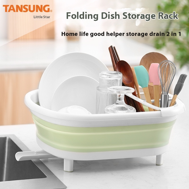 Ready-made Kitchen Folding Drain Bowl Rack Creative Bowl And Chopstick Tableware Storage Rack For Bowls And Dishes Rack Drain