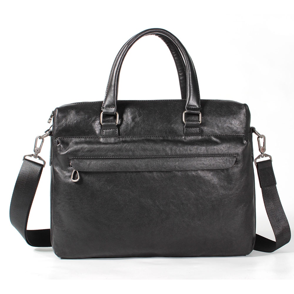 Top Layer Cowhide Men's Briefcase Business Handbag Genuine Leather Men's Bag Waterproof Large Capacity Messenger Bag Personality - 5
