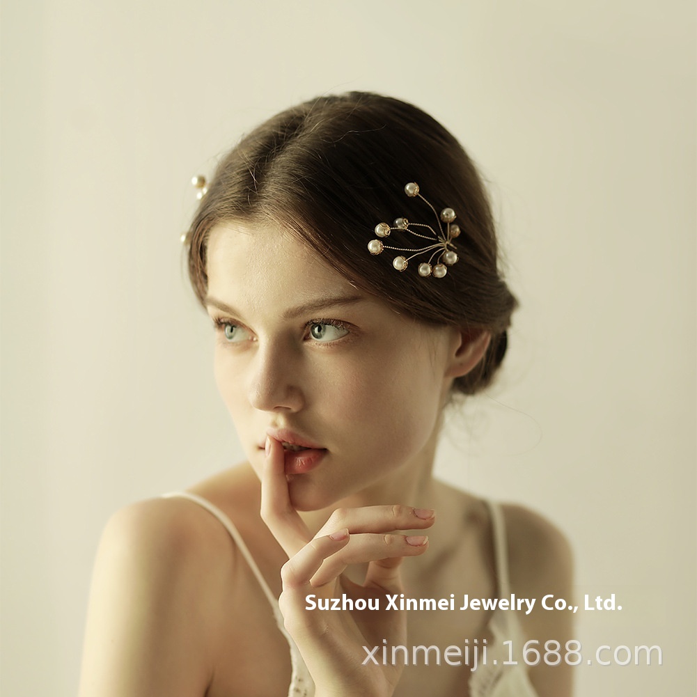 O849 Chinese Bridal Headdress,Ethnic Style,Xiuhe Clothing,Beaded Hair Fork Accessories,Ancient Costume Wedding Accessories