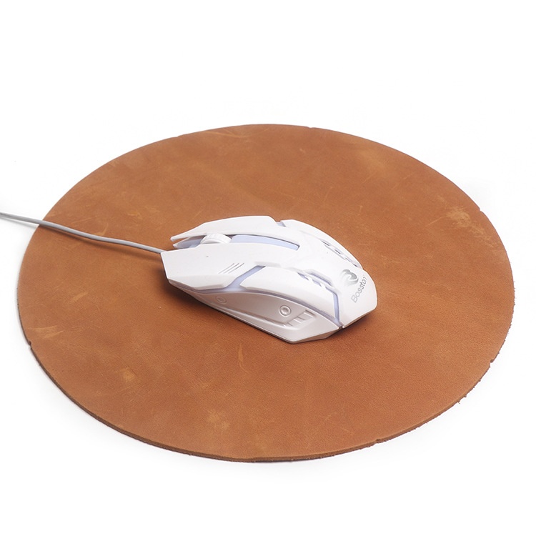 Leather Anti-slip Mouse Pad First Layer Crazy Horse Leather Waterproof Office Game Computer Pad