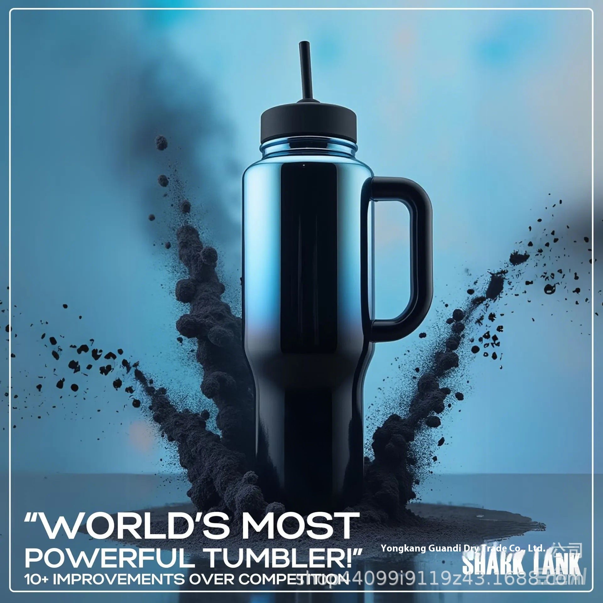 Ice Cup Suction Tube Cup Car Handle 36oz Cold 304 Large Capacity Double-layer Stainless Steel Cold