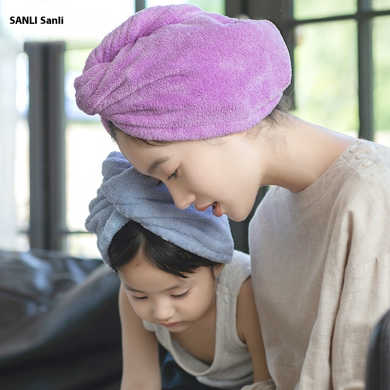 Sanli Towel Direct Microfiber Free Blow-drying Hair Cap Enlarged Thick Absorbent Dry Hair Towel