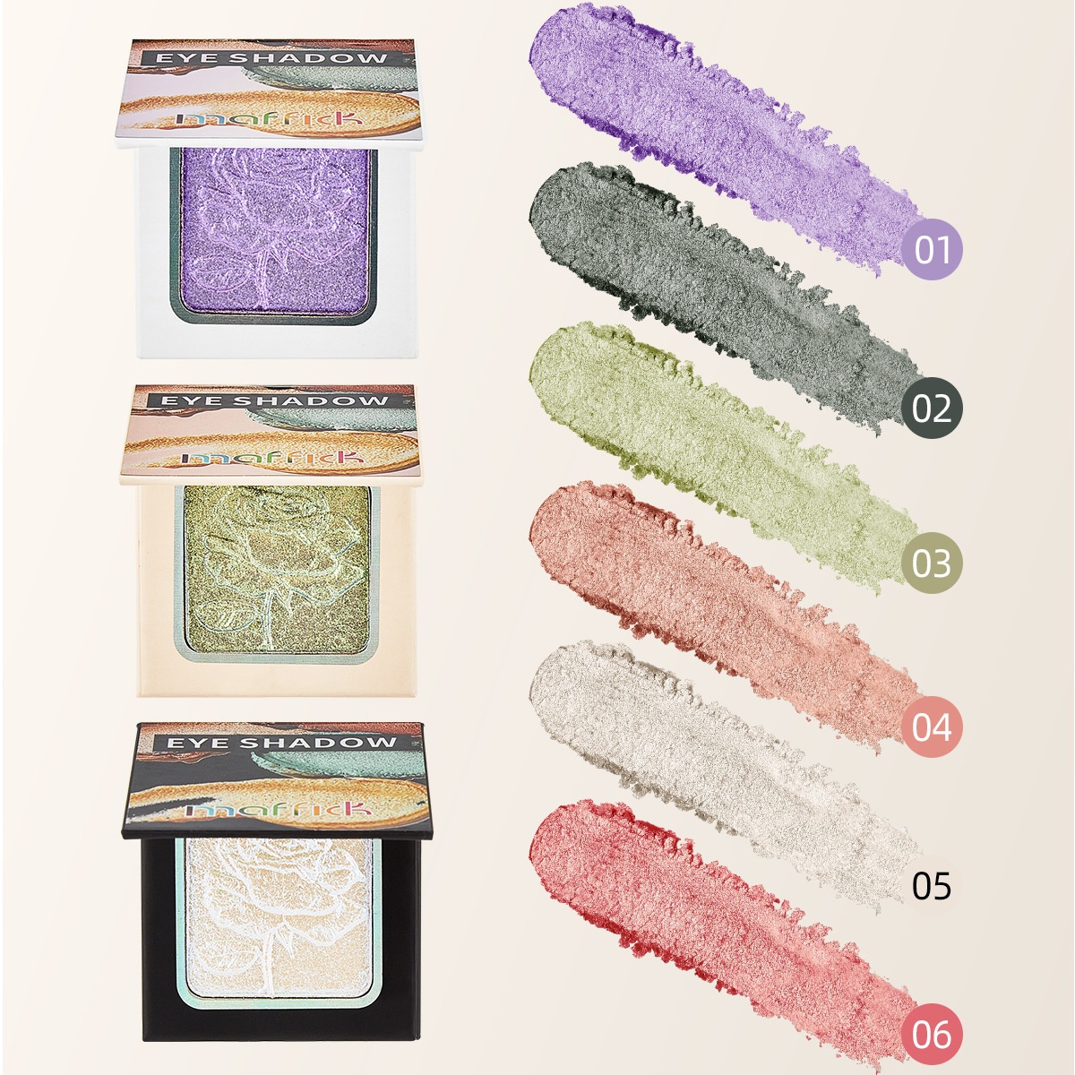 Explosions Monochrome Eye Shadow Fine Flash Pearl Chameleon Waterproof Sweat-proof Foreign Trade Makeup