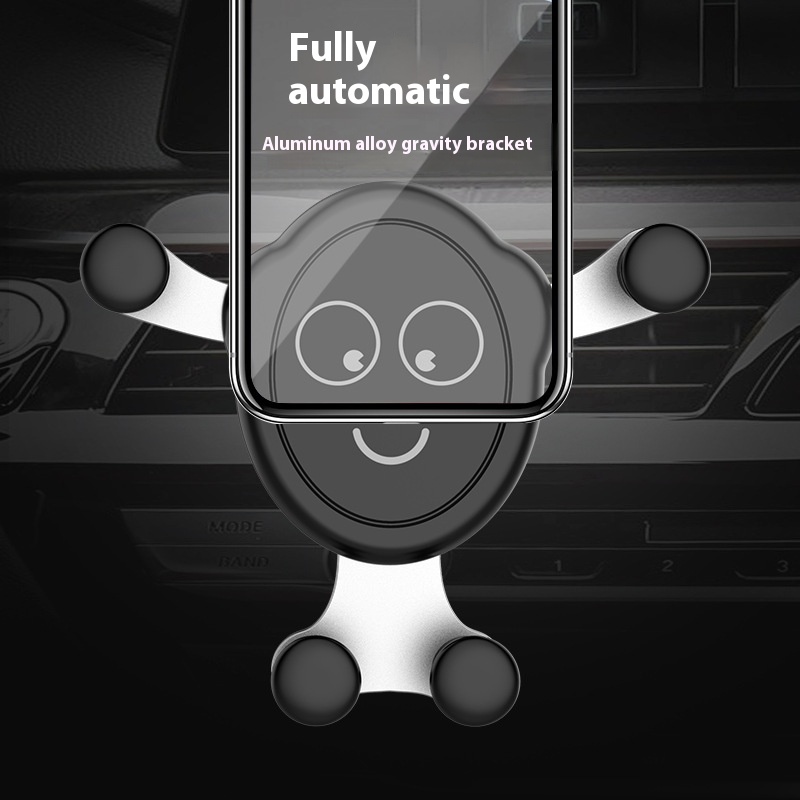 Smiley Metal Gravity Car Phone Holder Car Air Outlet Mobile Phone Holder Gift Car Holder