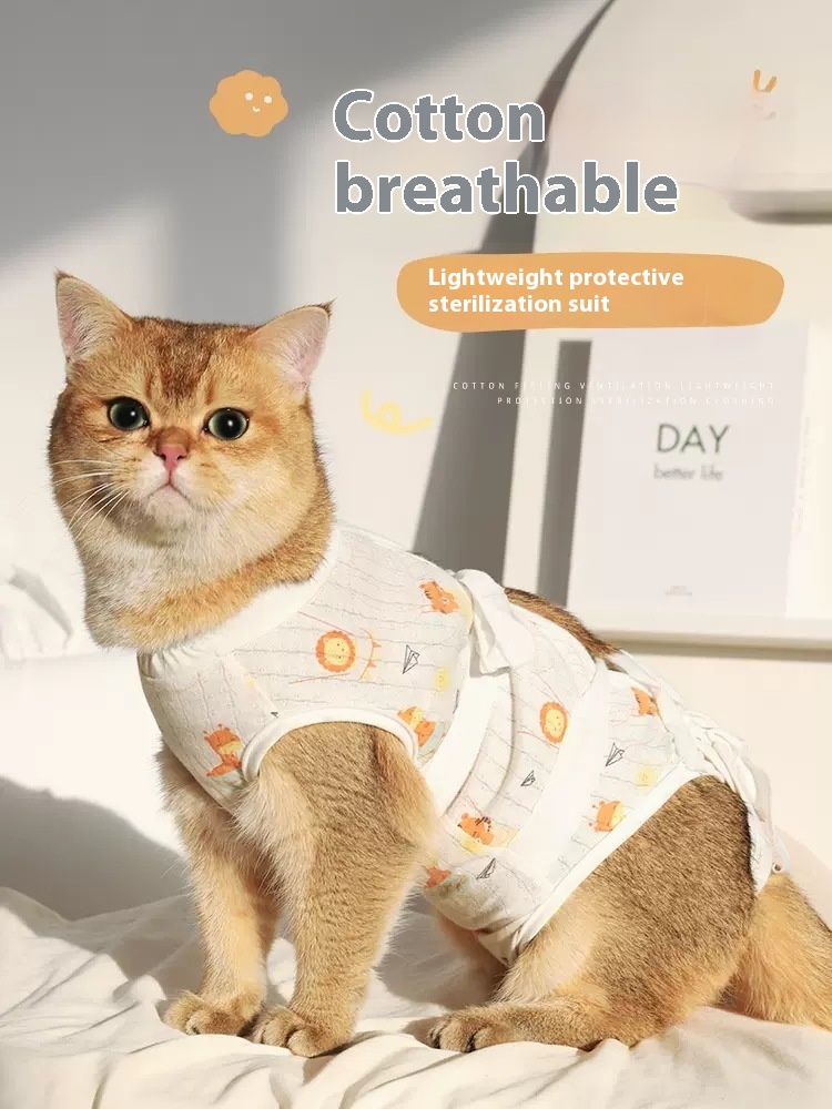 Cat Sterilization Clothes,Female Cat Surgical Clothes,Pet Cat Anti-licking Clothes For Kittens And Kittens After Weaning,Breathable Clothes