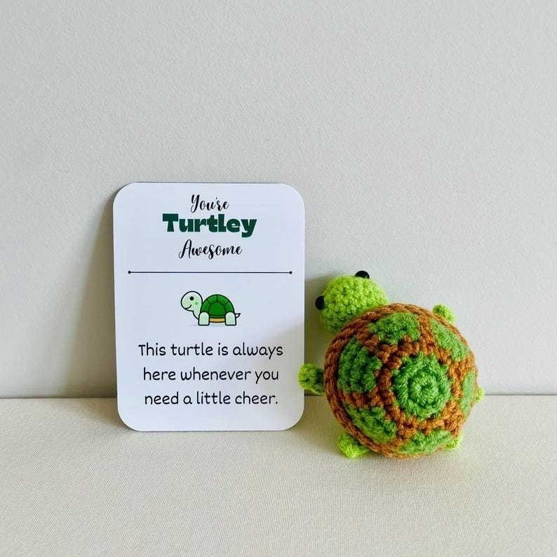 Explosions Little Turtle And Card Series Positive Energy Pure Hand-crocheted Finished Pirational Decompression Wool Doll
