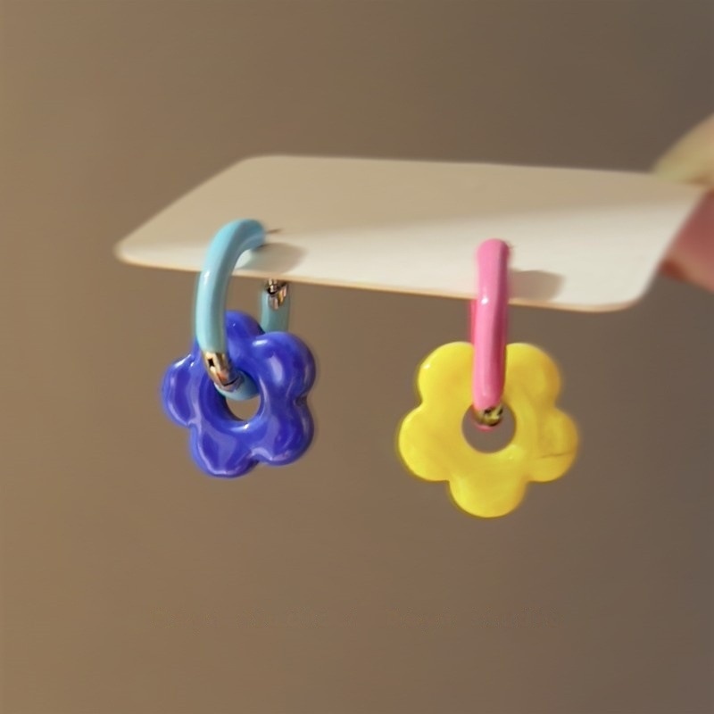 Wonderful Garden Free Combination Of Contrasting Color Atmosphere Flower Earrings Niche Design Fairy Temperament Ear Ring