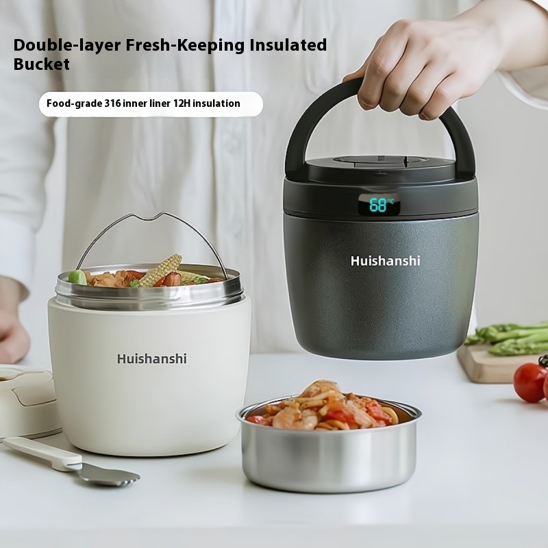 94% Positive Rating Food-Grade Winter Ulated Lunch Box With Rice Stainless Steel Student Double-Layer Ulated Lunch Bucket