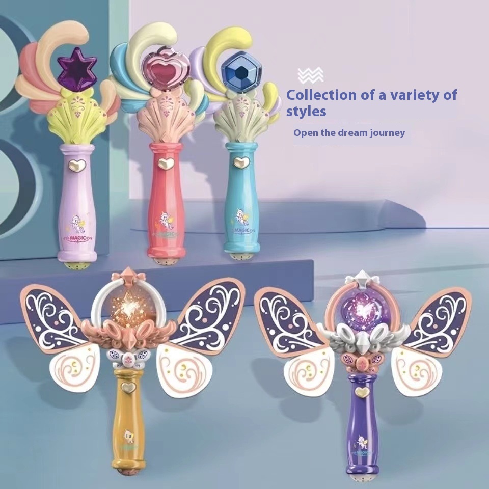 Little Magic Fairy Flash Magic Wand Girls Toys Children Music Handheld Glowing Fairy Wand One Piece Dropshipping