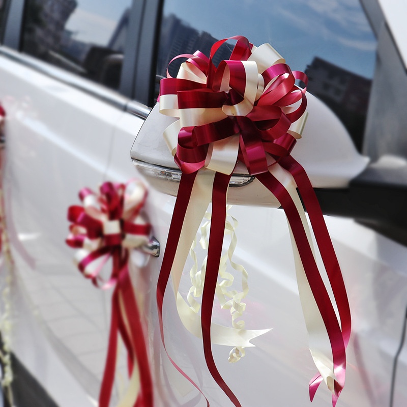 Wedding Car Lace Ribbons Wedding Gifts Wedding Room Layout Ribbons Flower Riders Car Wedding Fleet Decoration