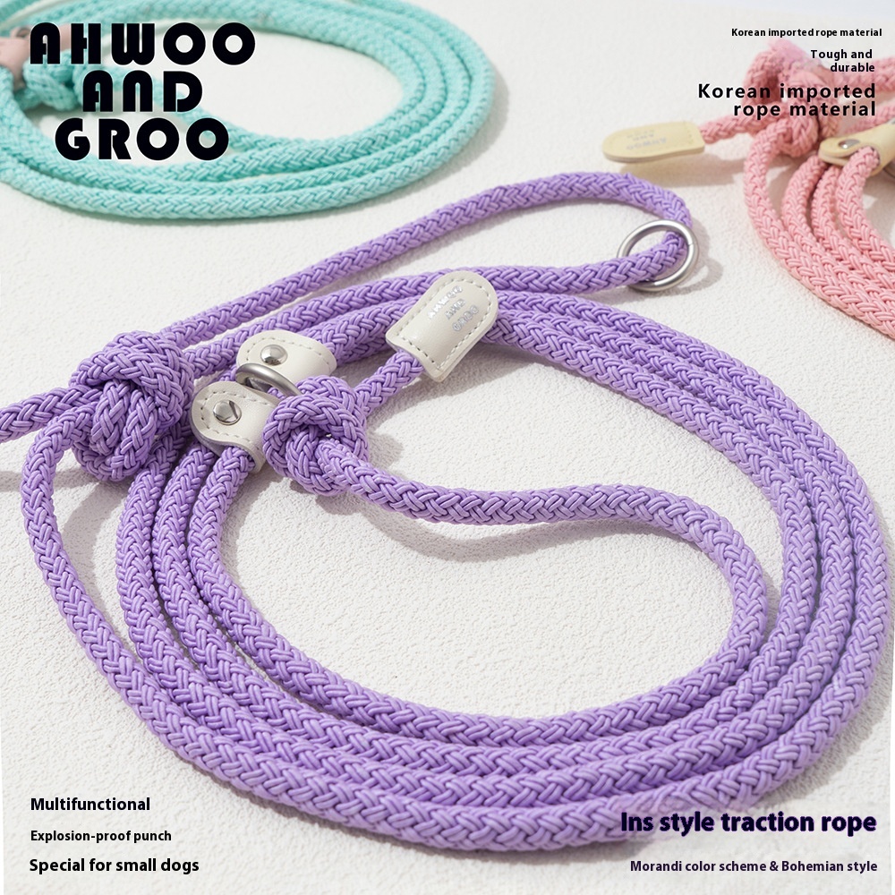 Lengthen P Rope Dog Traction Rope Crossbody Puppy Style Small Dog Training Rope Pet Products Outdoor Dog Rope