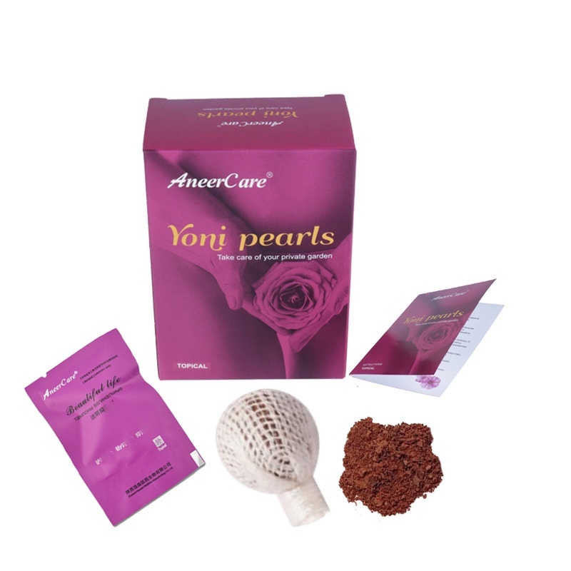 Yoni Pearl Pull Thread Pills For Palace Purification With Product Packaging And Free Finger Tips