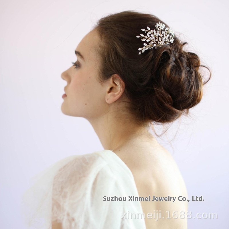 O042 European And American Bridal Headdress Crystal Diamond Hair Comb Bride Bridesmaid Hair Accessories Wedding Banquet Accessories