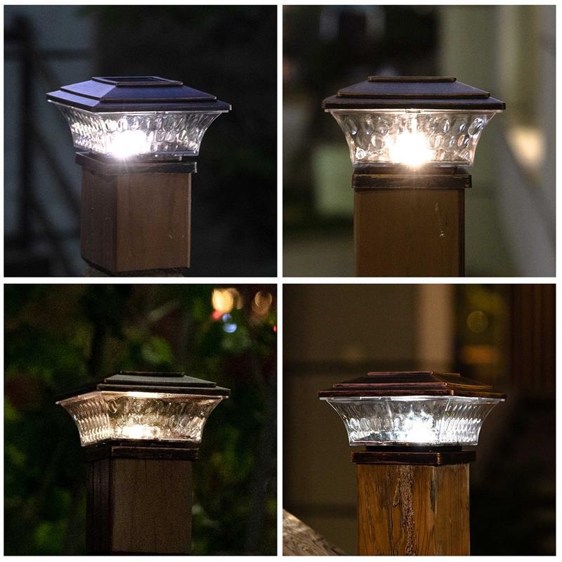 Hot-selling Two-pack Solar Outdoor Column Headlights Suitable For4*4''Wooden Pile Outdoor Lighting Fence Door