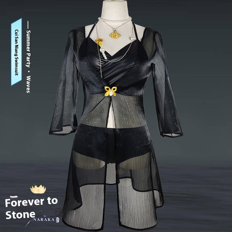 Everlasting Mist Sea Dragon King Cui Sanniang Swimsuit Cos Summer Partyy Swimsuit Full Set