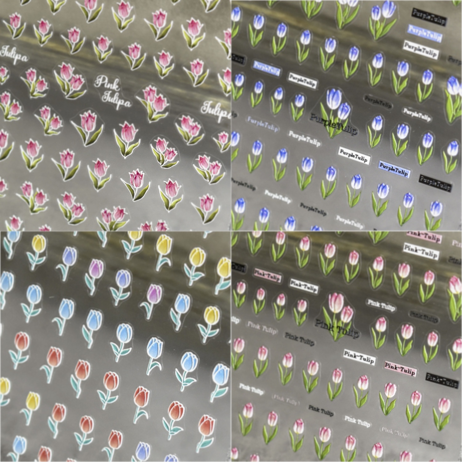 Tomoni Relief1513 Hot Style Adhesive Cute Nail Stickers Japanese Stickers5d Nail Stickers Tulip