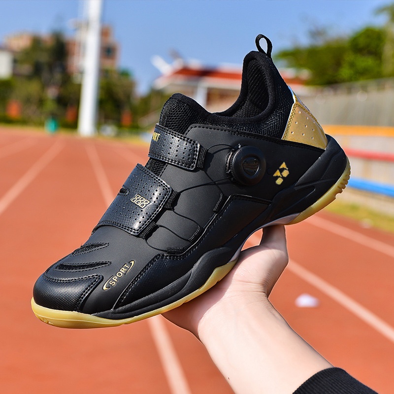 Badminton Shoes Men's Autumn High-quality Rotating Button Training Shoes Professional Non-slip Couple Sports Shoes