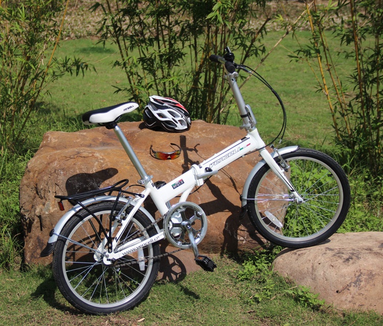 V E N C E L L Folding Bicycle20- Inch Aluminum Alloy Frame Lightweight Folding Single Speed Quality Assurance