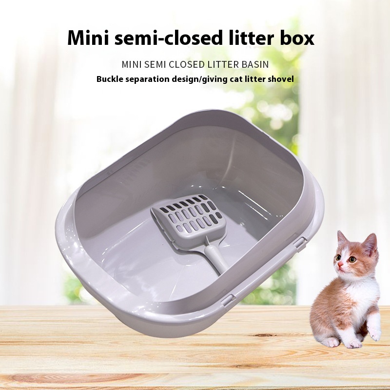 Cat Litter Box Open Pet Cat Simple Toilet Anti-splash Cat Litter Box Cat Feces Box Cat Supplies S