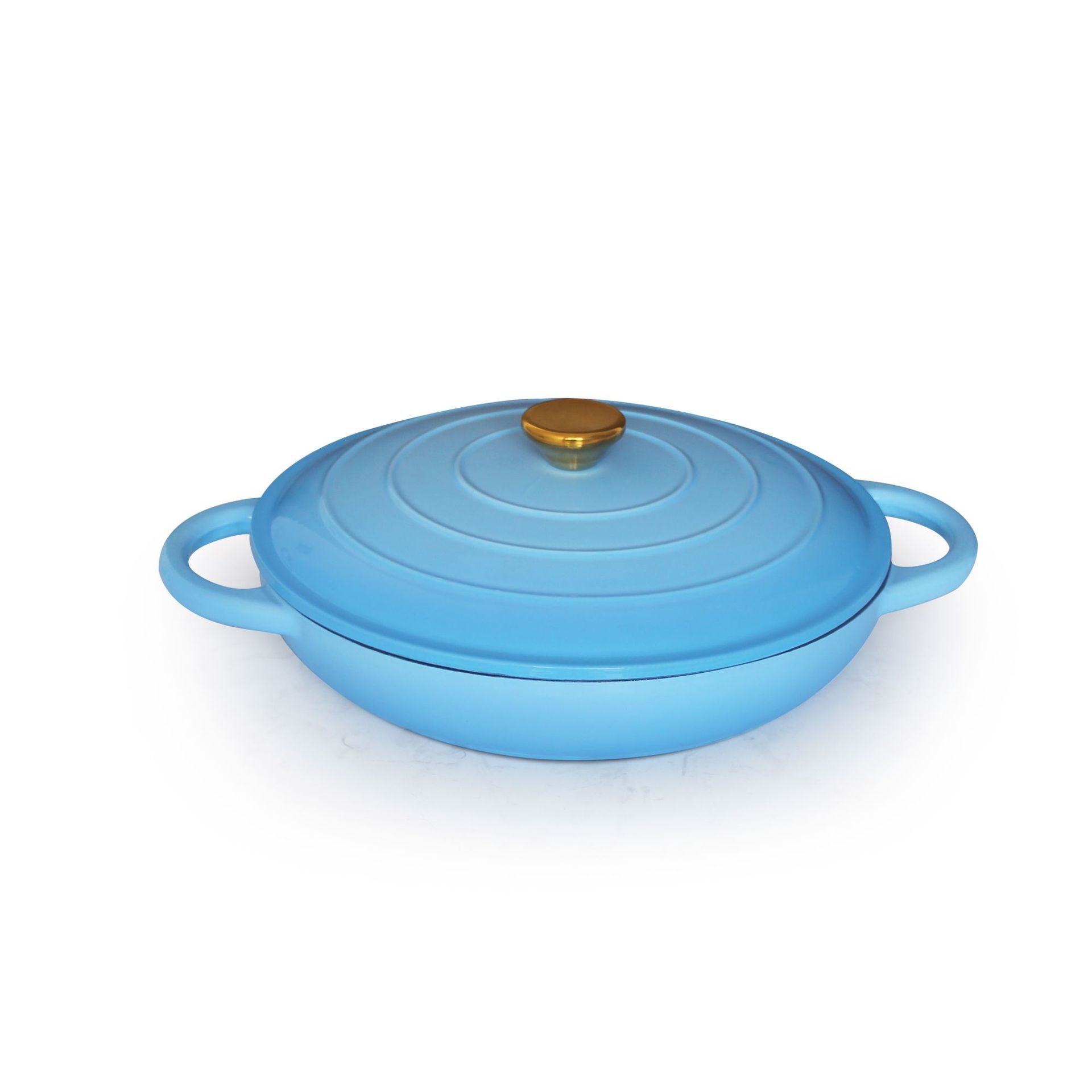 Peacock Blue Enamel Seafood Pot Lam Cast Soup Stew Pot Wok Ceramic Pot Induction Cooker Gas Stove Universal Enamel Pot