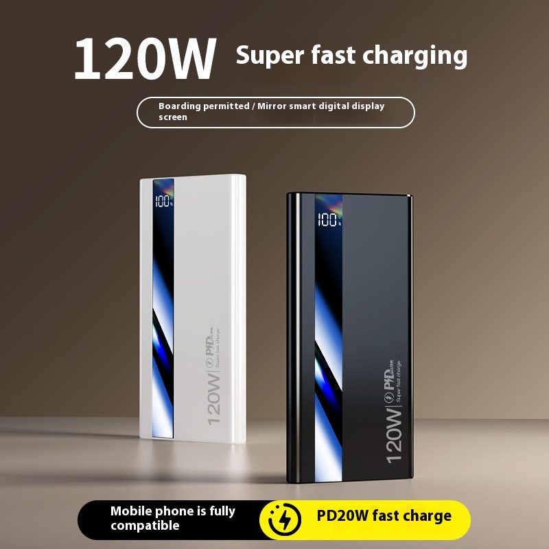 Large-capacity Ultra-thin 20000 MA 120W Super Fast Charging Treasure Mobile Power Printed