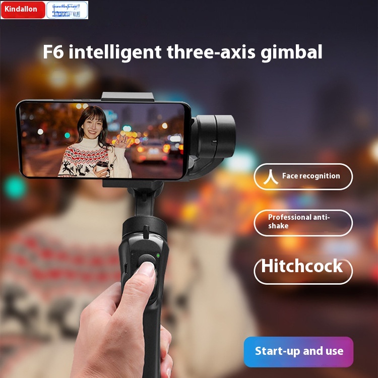 Popular Smart Follow-up Handheld Gimbal F6 Motion Anti-shake Three-axis Video Follow-up Mobile Phone Stabilizer