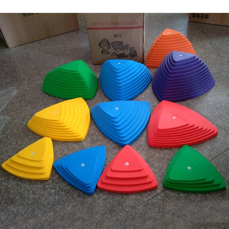 Children's Sensory Training Equipment Colorful River Crossing Stone11-piece Set Kindergarten Sports Fun Balance Beam Foot Stepping Stone