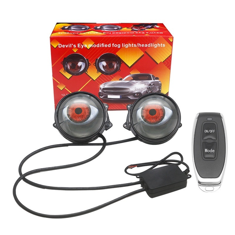 Explosions Demon Eye Car LED Lens Headlight 1.5W Modified Lens Demon Eye Eye Lamp Multi-mode