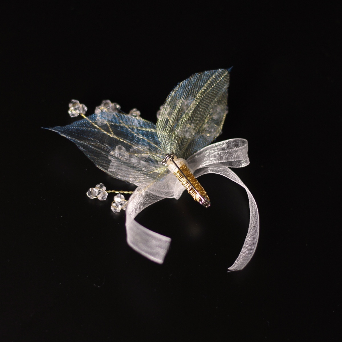 HP050 Fresh Green Leaf Bride And Groom Wedding Corsage Korean Style Crystal Branch Groomsmen And Bridesmaids Corsage