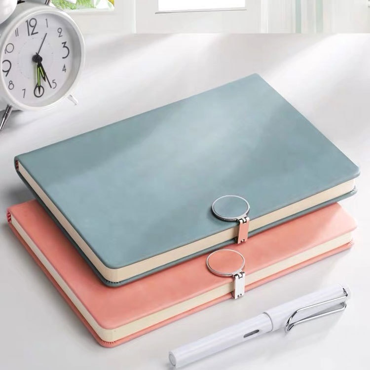A5 Simple Leather Cover Book A6 Business Notebook Set Gift Box Stationery A6 Diary Notepad Can Print