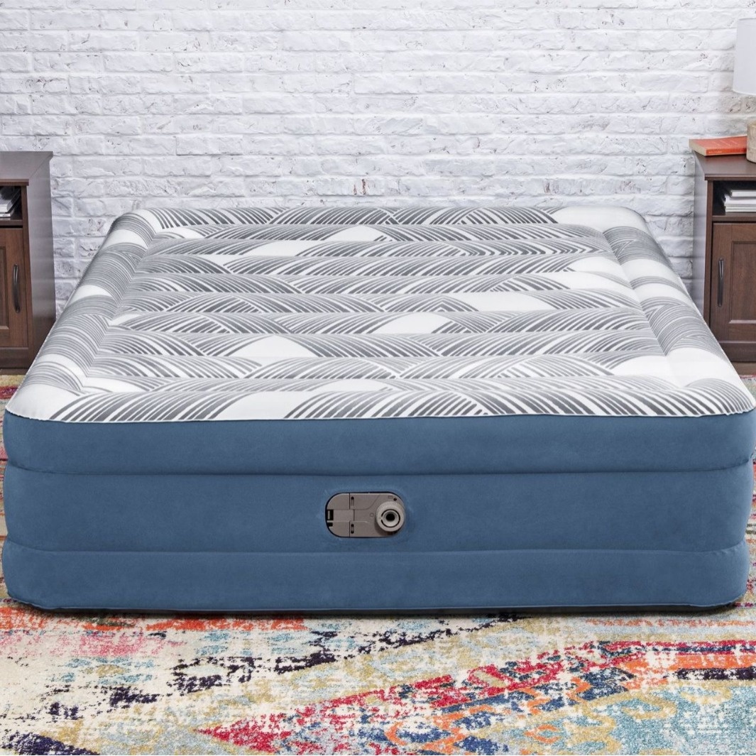 Bestway67624 Inflatable Bed Flocking Double Inflatable Mattress Outdoor Bed Household Mattress Double Double Layer Clip Net